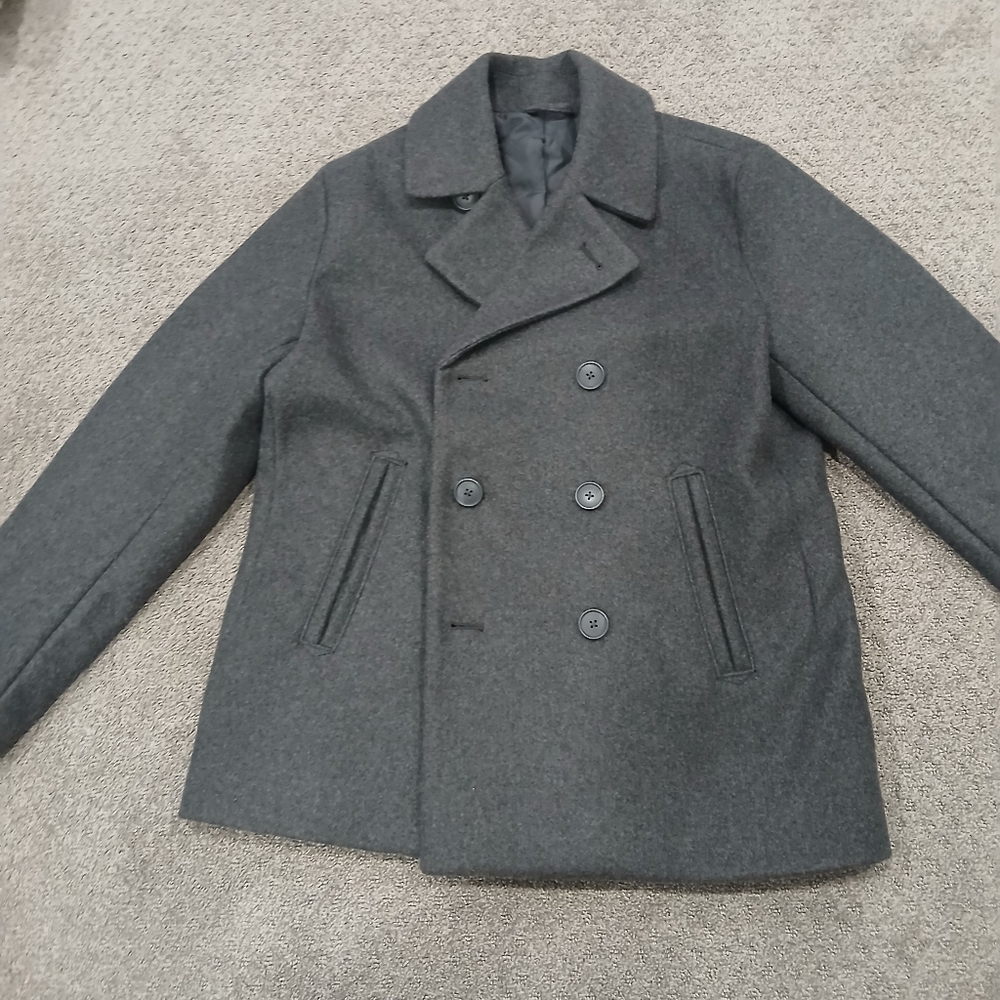 Old Navy Men's Charcoal Pea Coat